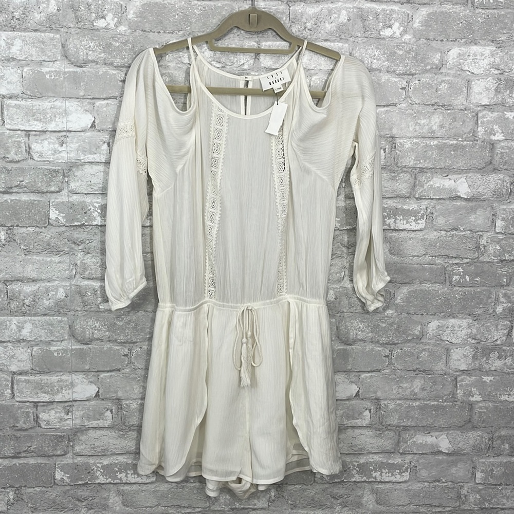 Lost + Wander Cold Shoulder Long Sleeve Romper
